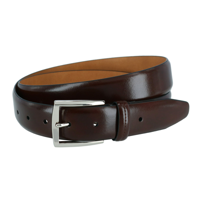 Trafalgar Men's Everyman's 35mm Basic Luxury Leather Belt In Brown