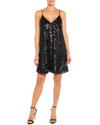 Twinset Luxury Sequin Shift Dress In Black