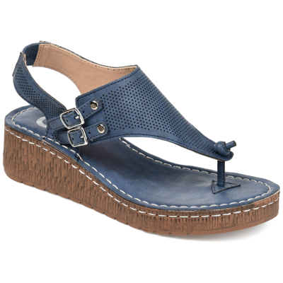 Journee Collection Collection Women's Mckell Sandal In Blue