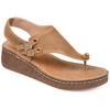 Journee Collection Journee Mckell Wedge Sandal In Brown