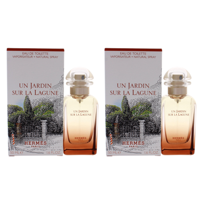 Hermes Un Jardin Sur La Lagune By  For Unisex - 1.6 oz Edt Spray - Pack Of 2 In White