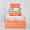 Modern Threads 6-piece Yarn Dyed Towel Set Organic Vines In Pink