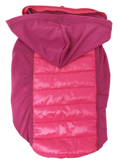 Pet Life 'apex' Lightweight Hybrid 4-season Stretch And Quick-dry Dog Coat W/ Pop Out Hood In Pink