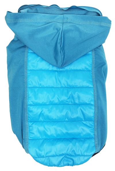 Pet Life 'apex' Lightweight Hybrid 4-season Stretch And Quick-dry Dog Coat W/ Pop Out Hood In Blue