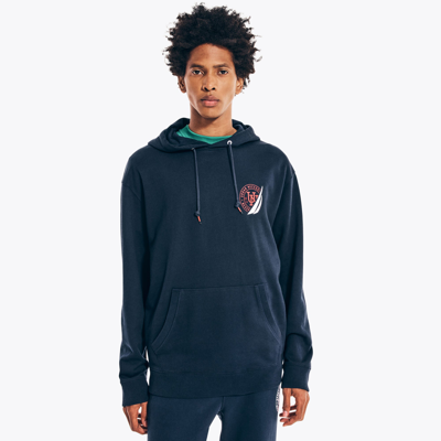 Nautica Mens Urban Necessities X  Graphic Pullover Hoodie In Blue