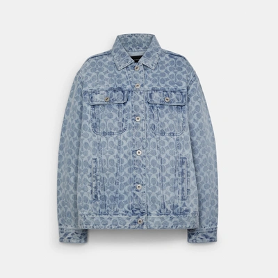 Coach Outlet Signature Jacket In Blue