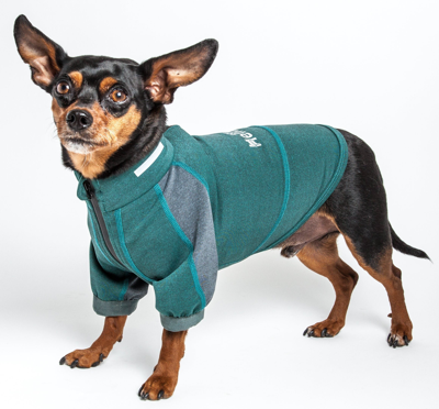 Dog Helios 'eboneflow' Mediumweight 4-way-stretch Flexible And Breathable Performance Dog Yoga T-sh In Green