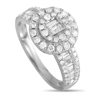 Non Branded Lb Exclusive 14k White Gold 1.00 Ct Diamond Ring In Silver