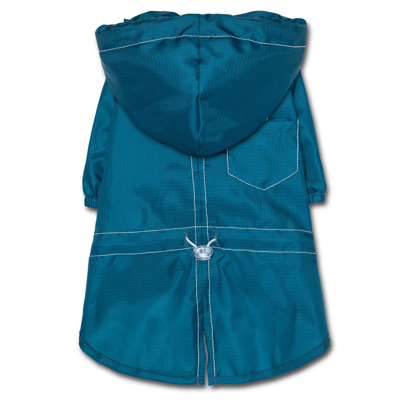 Touchdog Split-vent Designer Waterproof Dog Raincoat In Blue