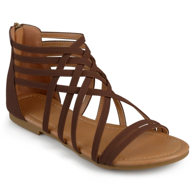 Journee Collection Collection Women's Wide Width Hanni Sandal In Brown