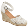 Journee Collection Journee Sierra Woven Espadrille Wedge Sandal In White