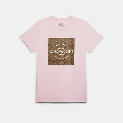 Coach Outlet Signature T Shirt In Pink