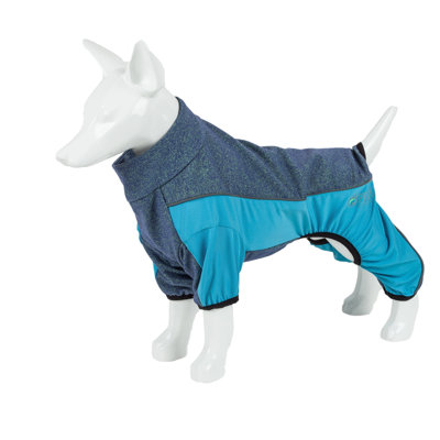 Pet Life Active 'chase Pacer' Medium-weight 4-way-stretch Yoga Fitness Dog Tracksuit In Blue