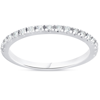 Pompeii3 1/4ct Diamond Ring Stackable Engagement Womens Wedding Band 10k White Gold In White