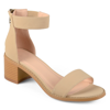 Journee Collection Percy Open Toe Heeled Sandal In Beige