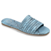 Journee Collection Journee Marisol Snake Print Slide Sandal In Blue