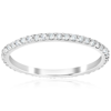 Pompeii3 3/8ct Diamond Eternity Ring 14k White Gold Womens Stackable Wedding Band In White