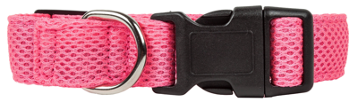 Pet Life 'aero Mesh' Dual-sided Breathable And Adjustable Thick Mesh Dog Collar In Pink