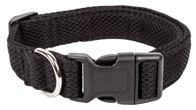 Pet Life 'aero Mesh' Dual-sided Breathable And Adjustable Thick Mesh Dog Collar In Black