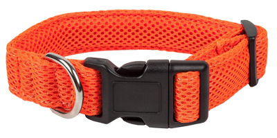 Pet Life 'aero Mesh' Dual-sided Breathable And Adjustable Thick Mesh Dog Collar In Orange