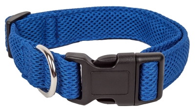 Pet Life 'aero Mesh' Dual-sided Breathable And Adjustable Thick Mesh Dog Collar In Blue
