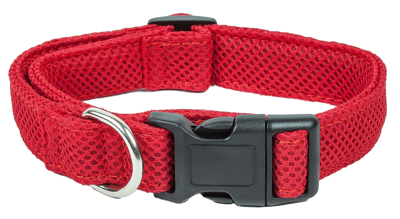 Pet Life 'aero Mesh' Dual-sided Breathable And Adjustable Thick Mesh Dog Collar In Red