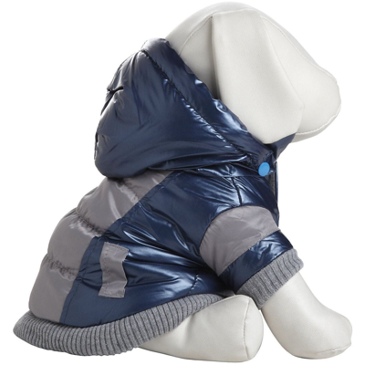 Pet Life 'vintage Aspen' 3m Insulated Sporty Ski Dog Jacket W/ Removable Hood In Blue