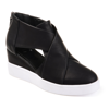 Journee Collection Journee Seena Crossover Platform Wedge Pump In Black
