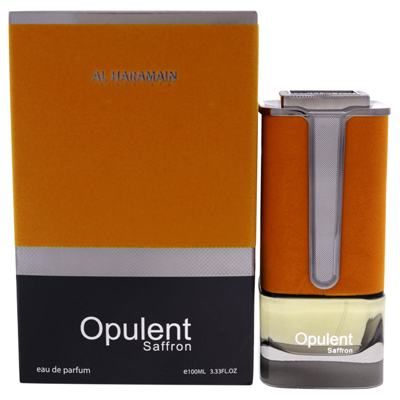 Al Haramain Opulent Saffron By  For Men - 3.33 oz Edp Spray In Orange