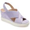 Journee Collection Women's Ronnie Wedge Sandals Women's Shoes In Purple
