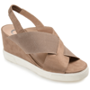 Journee Collection Women's Ronnie Wedge Sandals Women's Shoes In Beige