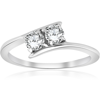 Pompeii3 1/2 Ct Two Stone Diamond Forever Us Engagement Ring 10k White Gold In White