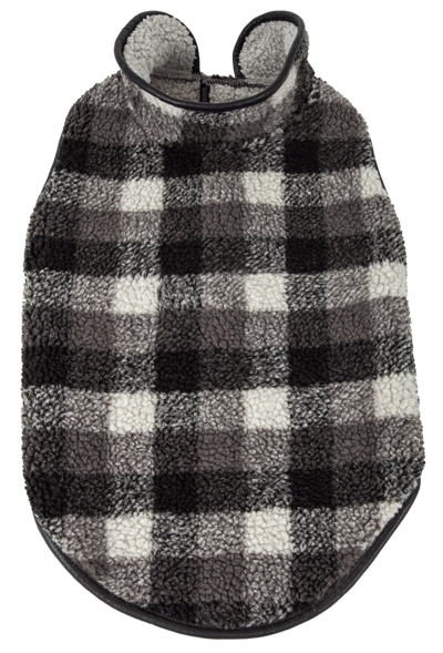 Pet Life 'black Boxer' Classical Fashion Insulated Plaid Dog Coat