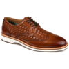 Thomas & Vine Men's Radcliff Wide Width Tru Comfort Foam Lace-up Woven Wingtip Derby Shoes In Brown