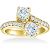 Pompeii3 2 Ct Forever Us 2 Stone Diamond Engagement Ring 14k Yellow Gold In Yellow