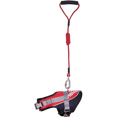 Dog Helios 'bark-mudder' 2-in-1 Reflective And Adjustable Sporty Dog Harness And Leash In Red