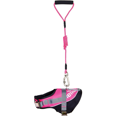 Dog Helios 'bark-mudder' 2-in-1 Reflective And Adjustable Sporty Dog Harness And Leash In Pink