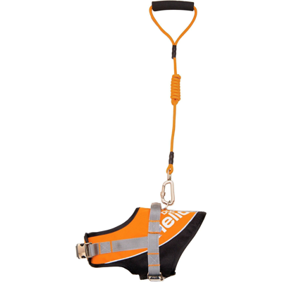 Dog Helios 'bark-mudder' 2-in-1 Reflective And Adjustable Sporty Dog Harness And Leash In Orange