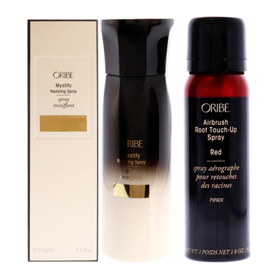 Oribe Mystify Restyling Spray And Airbrush Root Touch-up Spray - Red Kit By  For Unisex - 2 Pc Kit 5. In White