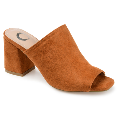 Journee Collection Collection Women's Wide Width Adelaide Slide In Brown