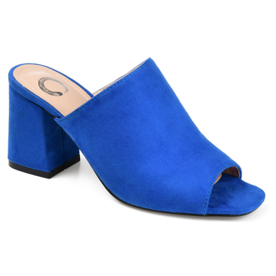 Journee Collection Journee Adelaide Slide Mule Sandal In Blue