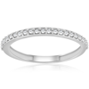 Pompeii3 1/8ct Stackable Womens Diamond Wedding Ring 10k White Gold In White