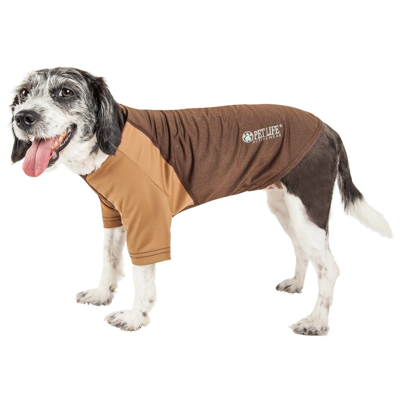 Pet Life Active 'hybreed' 4-way-stretch Fitness Performance Dog T-shirt In Brown