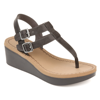 Journee Collection Collection Women's Tru Comfort Foam Bianca Wedge Sandal In Grey