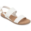 Journee Collection Lavine Slingback Flat Sandal In White