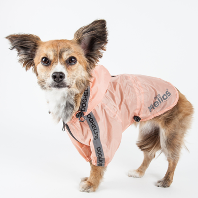 Dog Helios 'torrential Shield' Adjustable And Waterproof Dog Raincoat Poncho In Pink