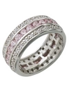 Sterling Forever Sterling Silver Paris N' Pink Ring In White