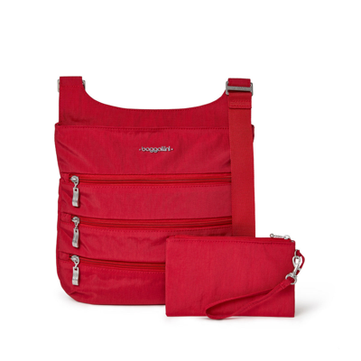 Baggallini Big Zipper Bag In Red
