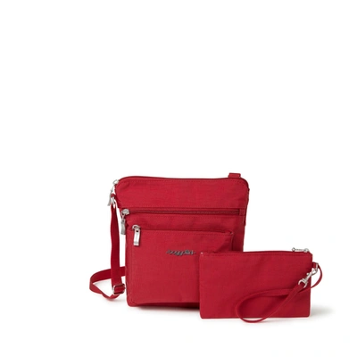 Baggallini Pocket Crossbody With Rfid In Red