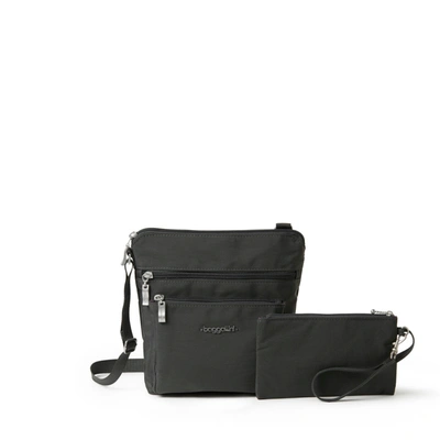 Baggallini Pocket Crossbody With Rfid In Grey